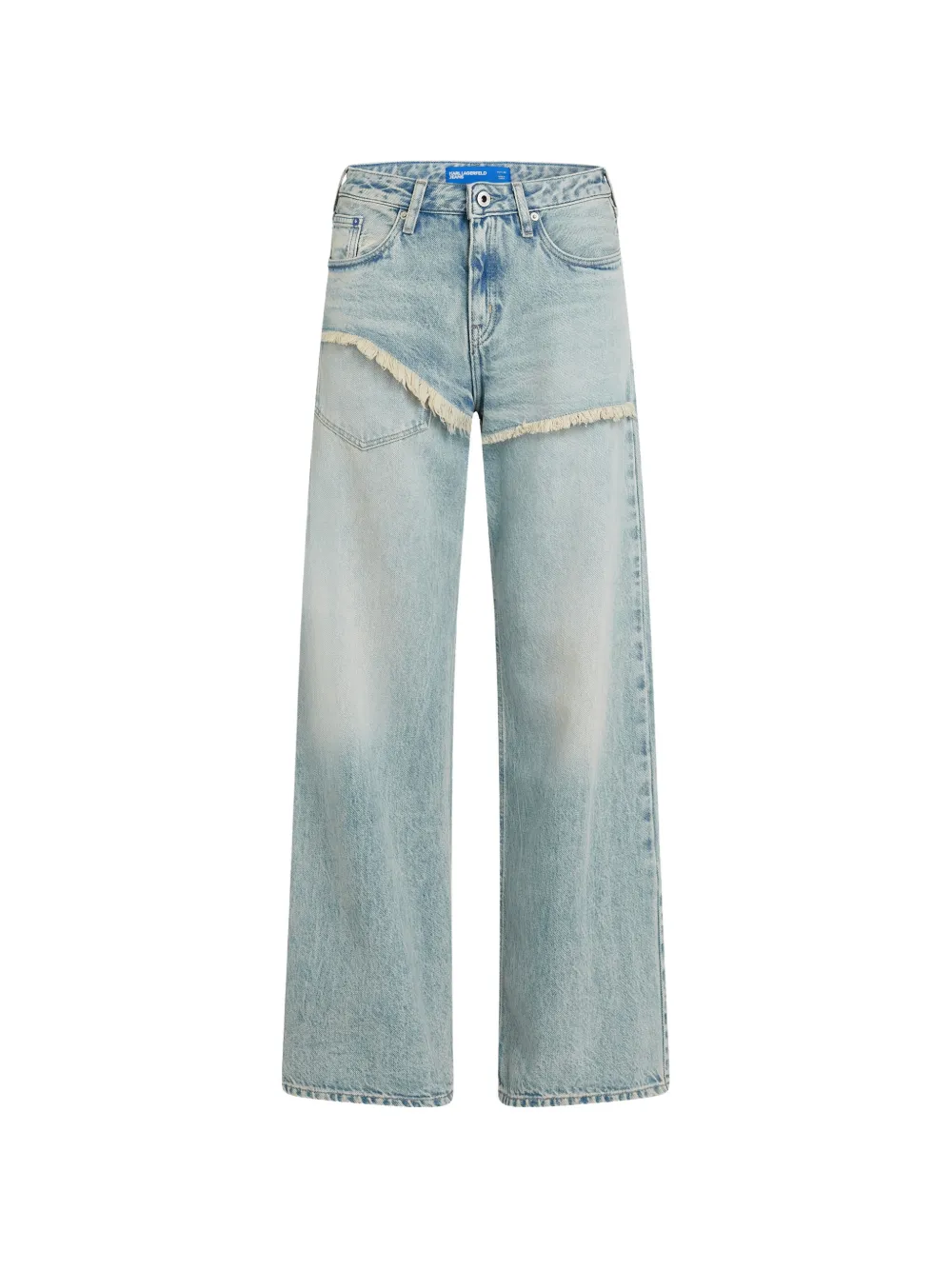 Karl Lagerfeld Jeans jeans con orlo sfrangiato - Blu