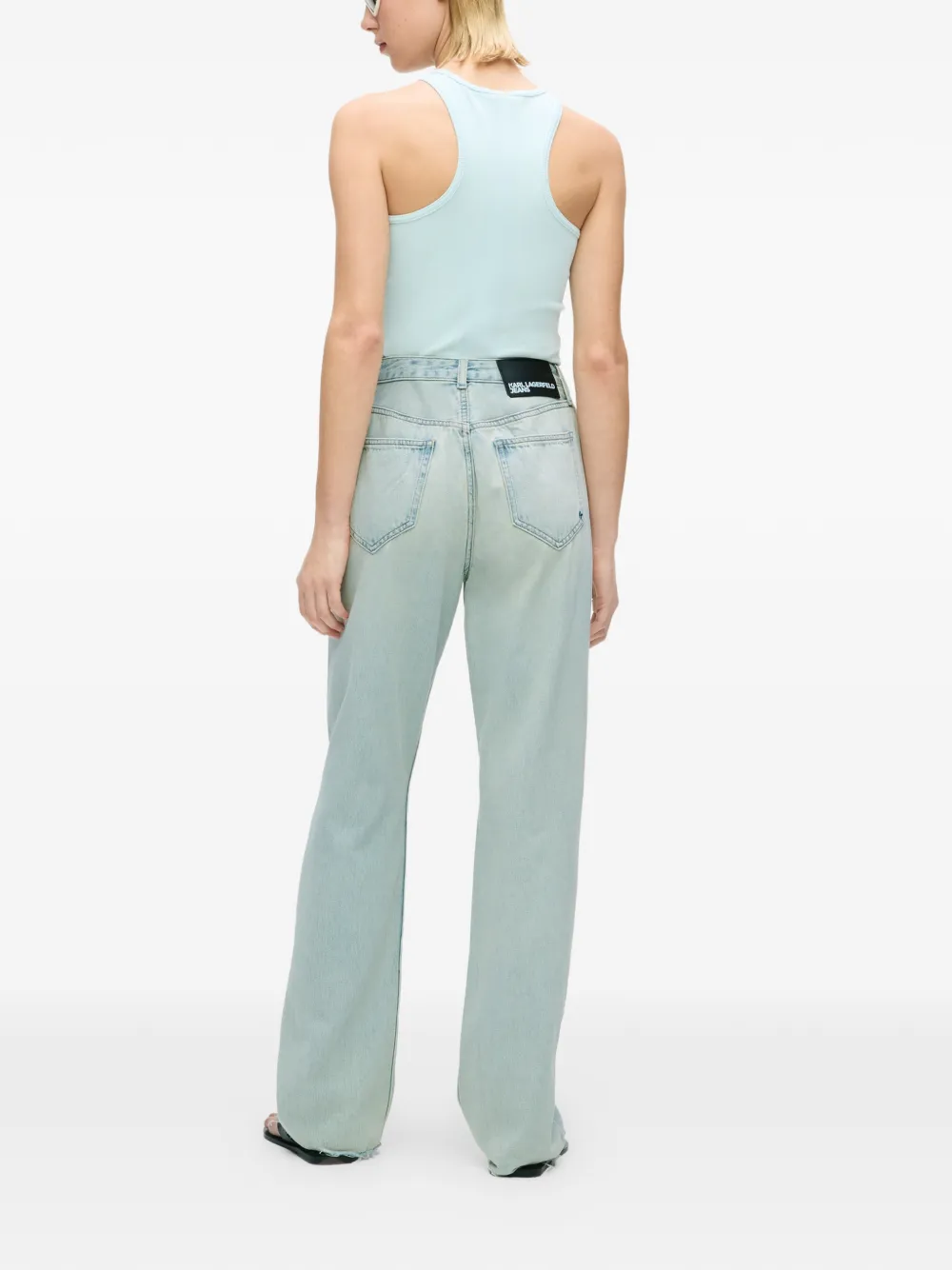 Karl Lagerfeld Jeans met franje Blauw