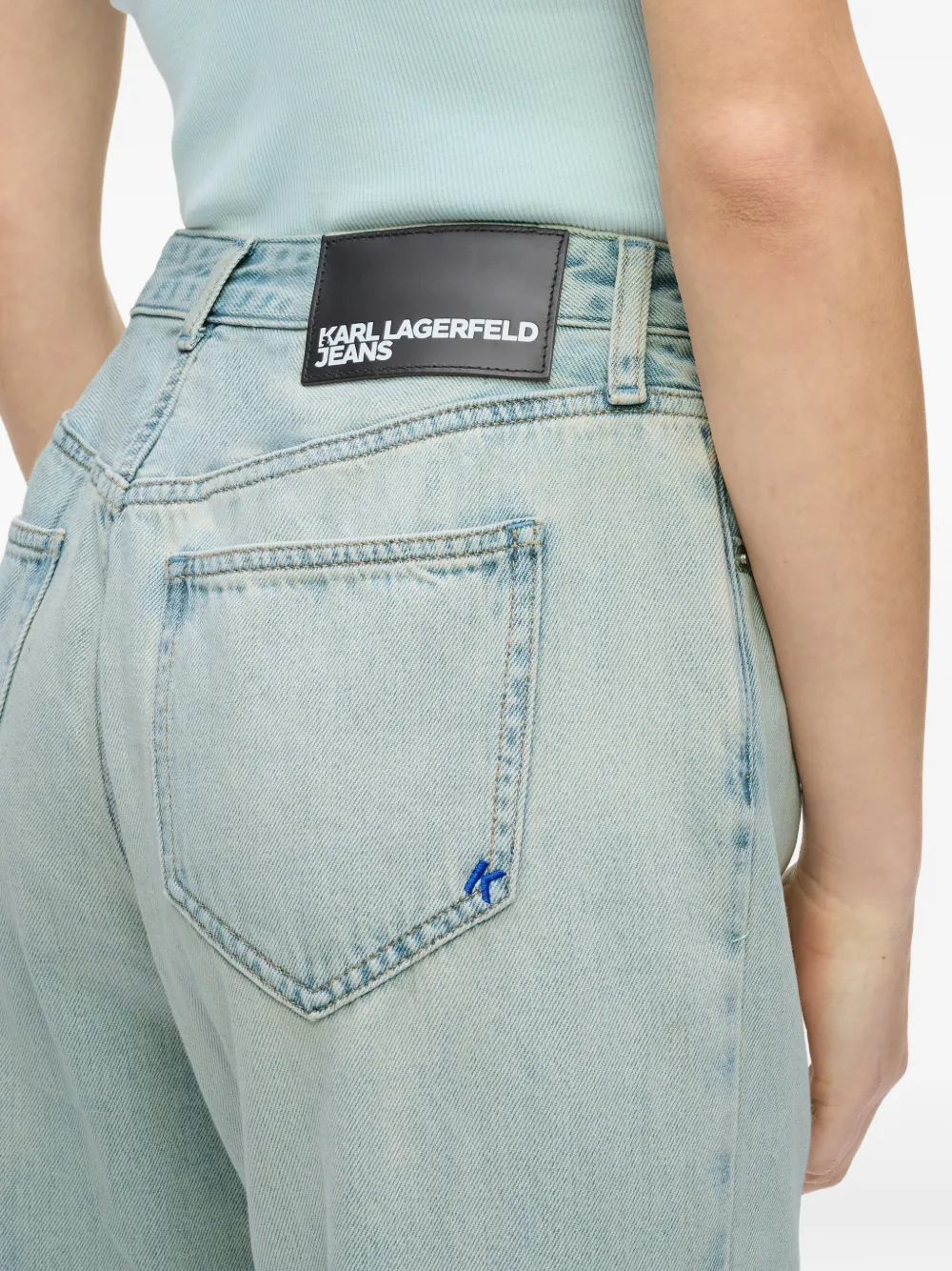 Karl Lagerfeld Jeans met franje Blauw