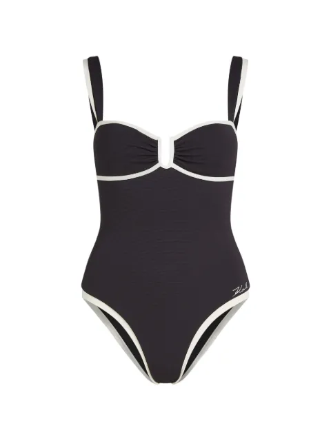 Karl Lagerfeld Signature cheeky swimsuit