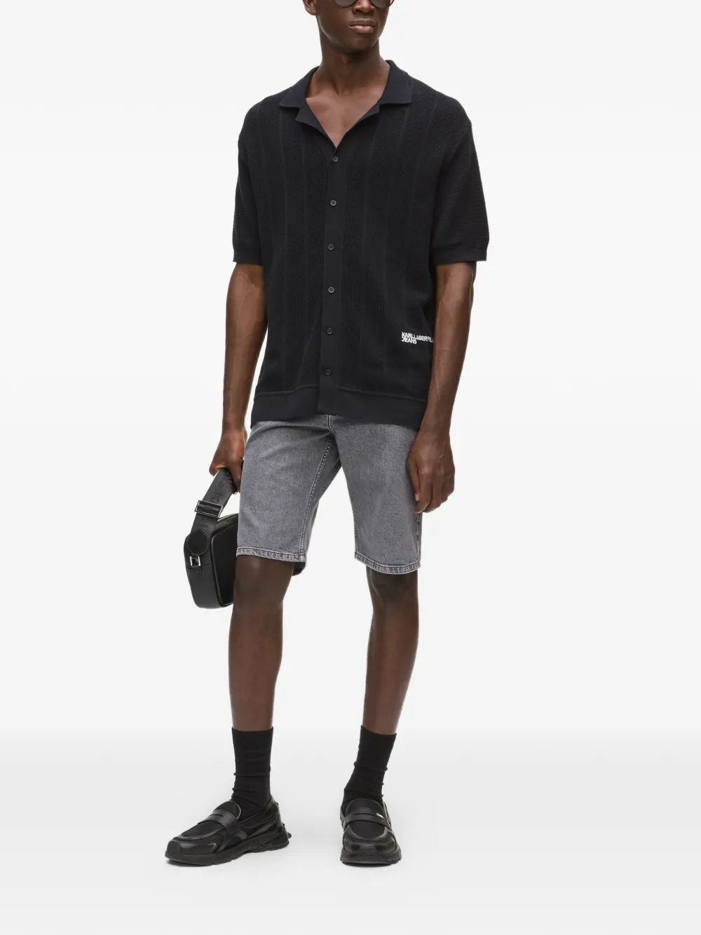  Karl Lagerfeld Jeans Belt-loops Shorts - Grey 