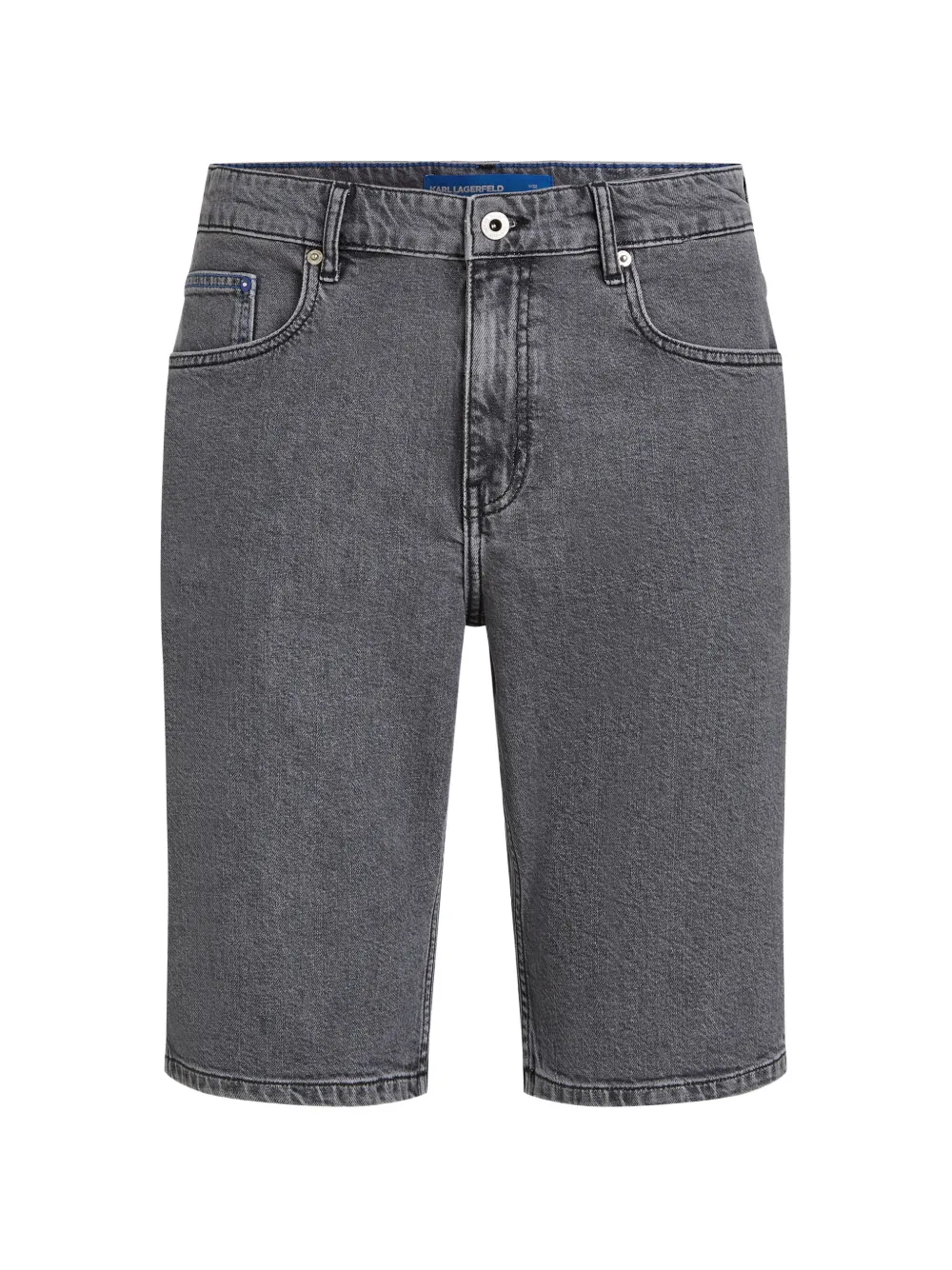 Karl Lagerfeld Jeans Shorts mit Gürtelschlaufen - Grau