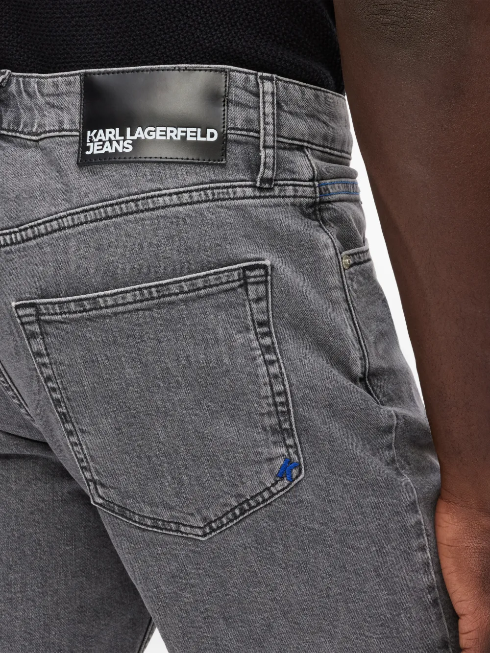 Karl Lagerfeld Jeans Shorts met riemlussen Grijs
