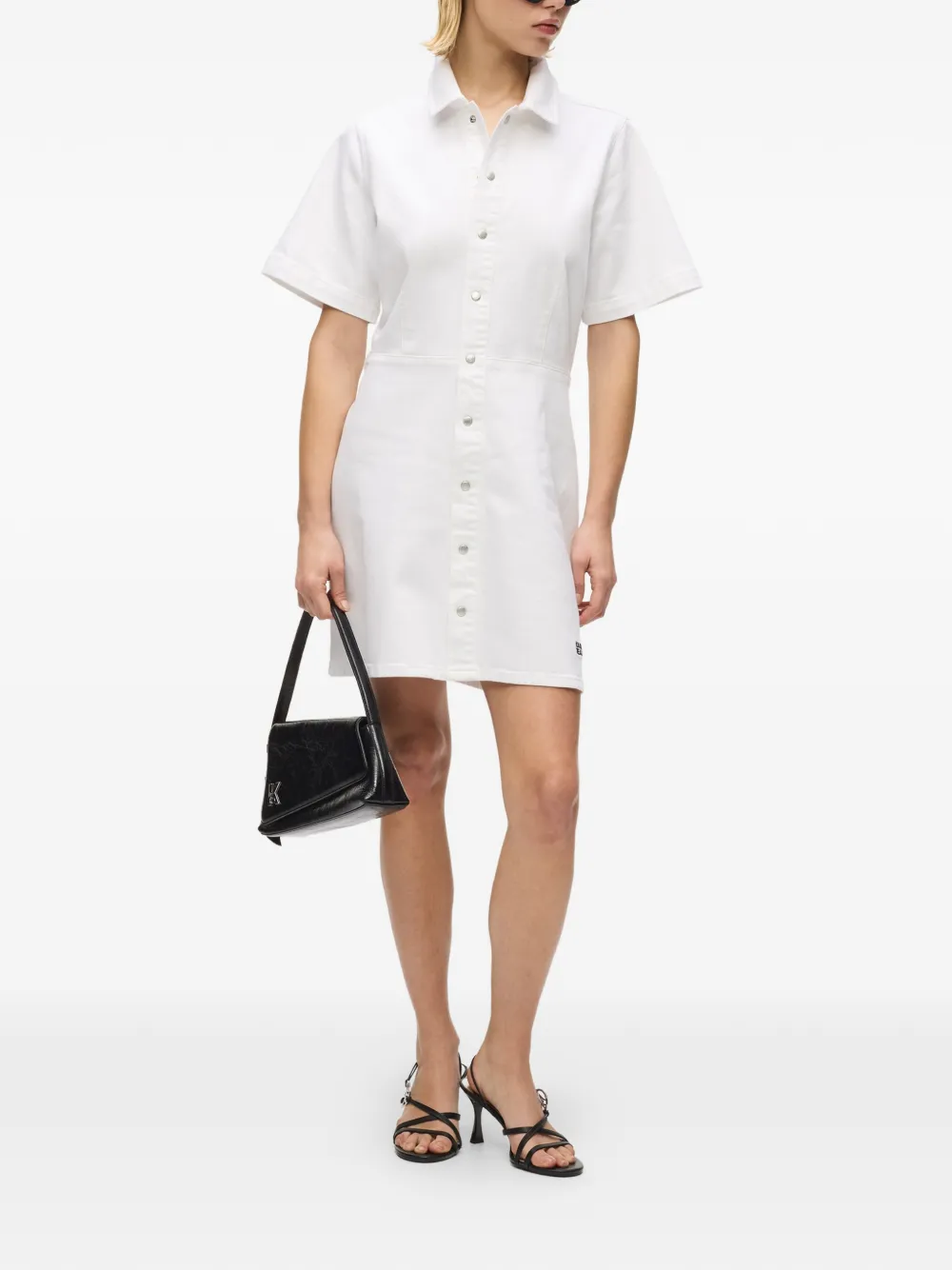 Karl Lagerfeld Jeans Mini-jurk met knopen Wit
