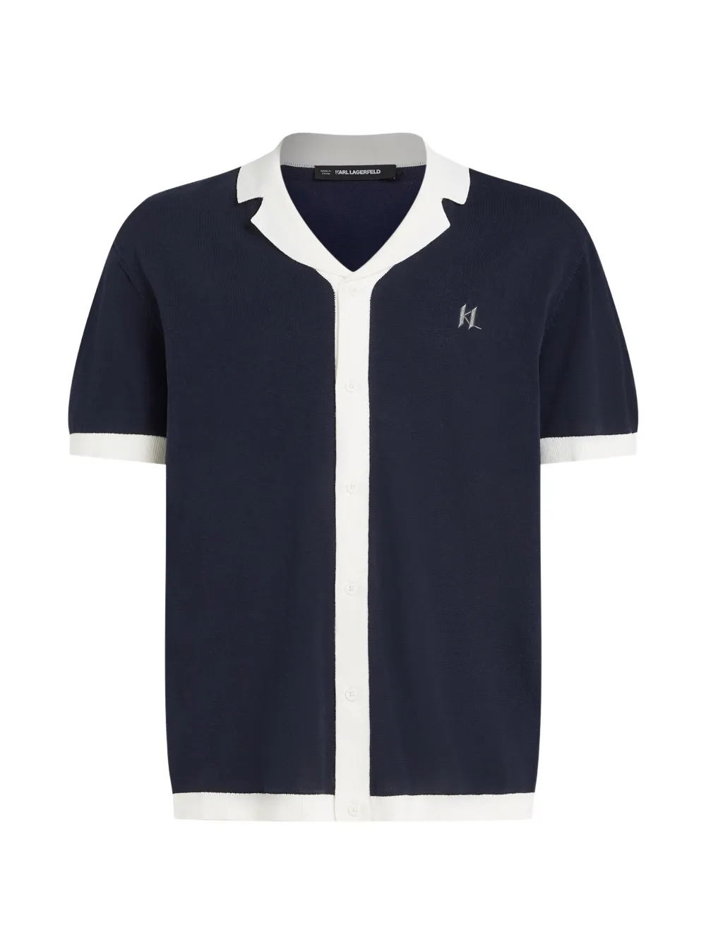 Karl Lagerfeld Polo con bottoni - Blu