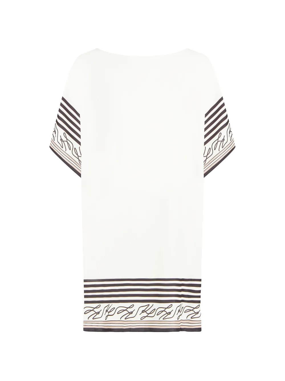 Karl Lagerfeld T-shirt semi trasparente - Bianco