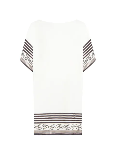 Karl Lagerfeld autograph sheer t-shirt