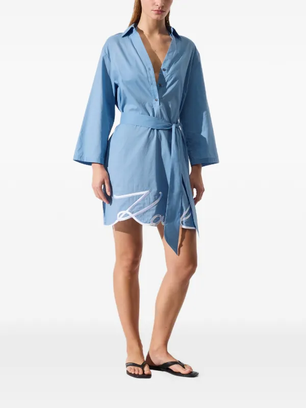 karl lagerfeld beach dress KARL LAGERFELD DNA Cut-Out Beach Dress