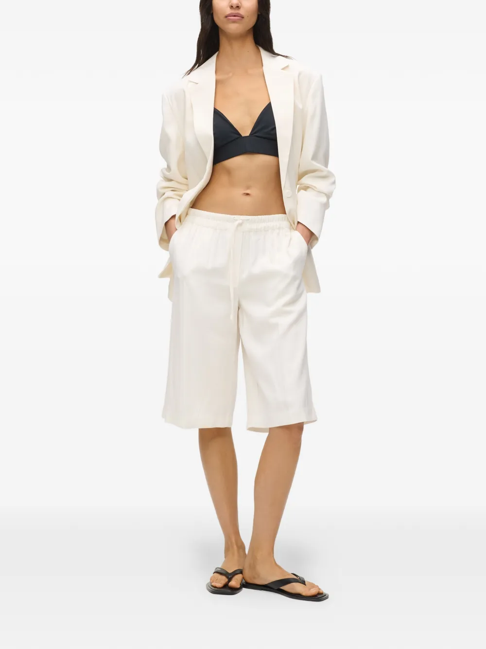  Karl Lagerfeld Jeans Tie-waist Blazer - Neutrals 
