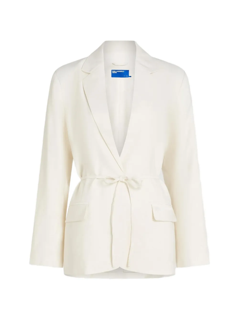 Karl Lagerfeld Jeans Blazer met gestrikte taille Beige