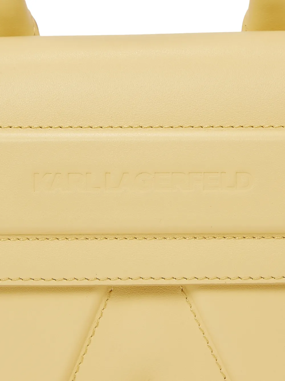 Karl Lagerfeld Ikon K leren shopper Geel
