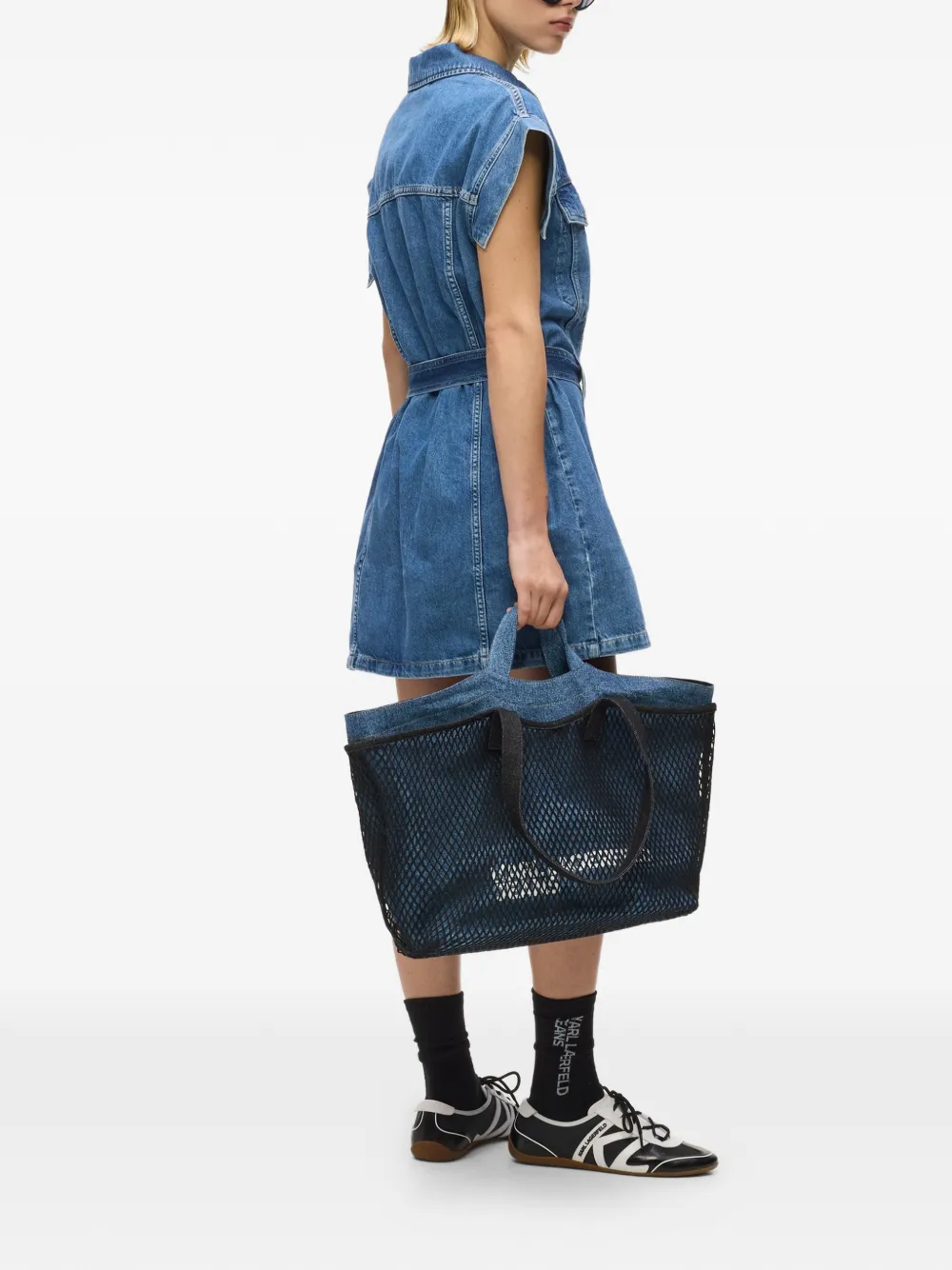 Double Mesh Denim Tote Bag
