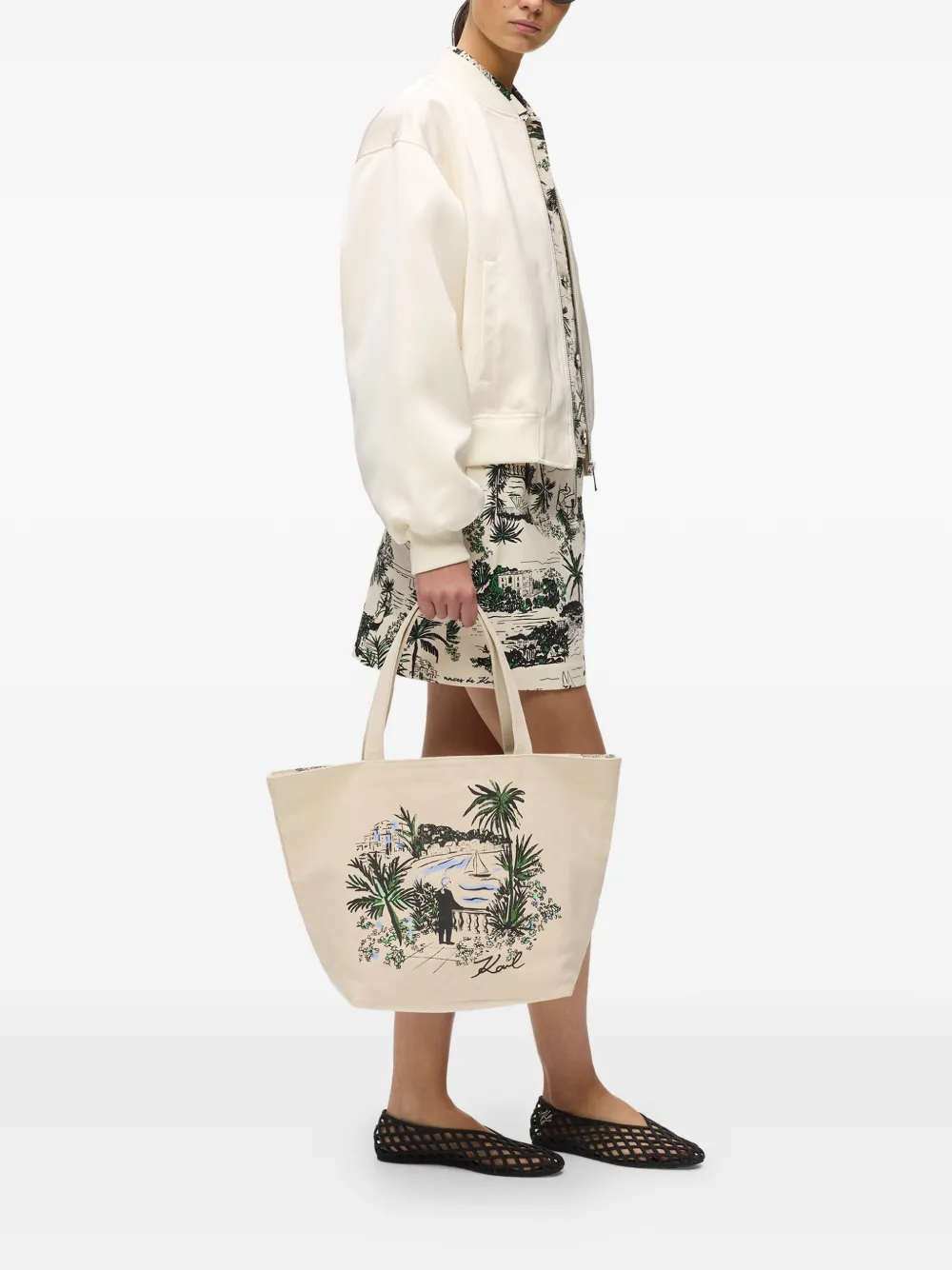  Karl Lagerfeld K/essential Reversible Tote Bag - Neutrals 