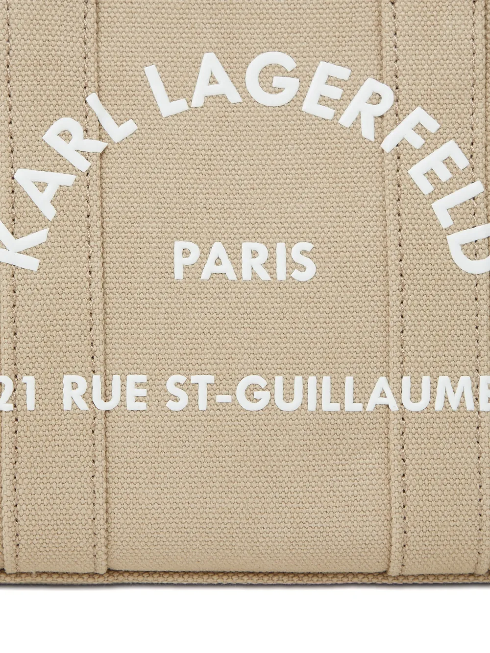 Karl Lagerfeld Rue St-Guillaume vierkante mini-shopper Beige