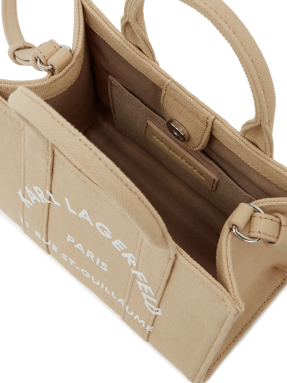 Karl Lagerfeld Rue St-Guillaume vierkante mini-shopper Beige