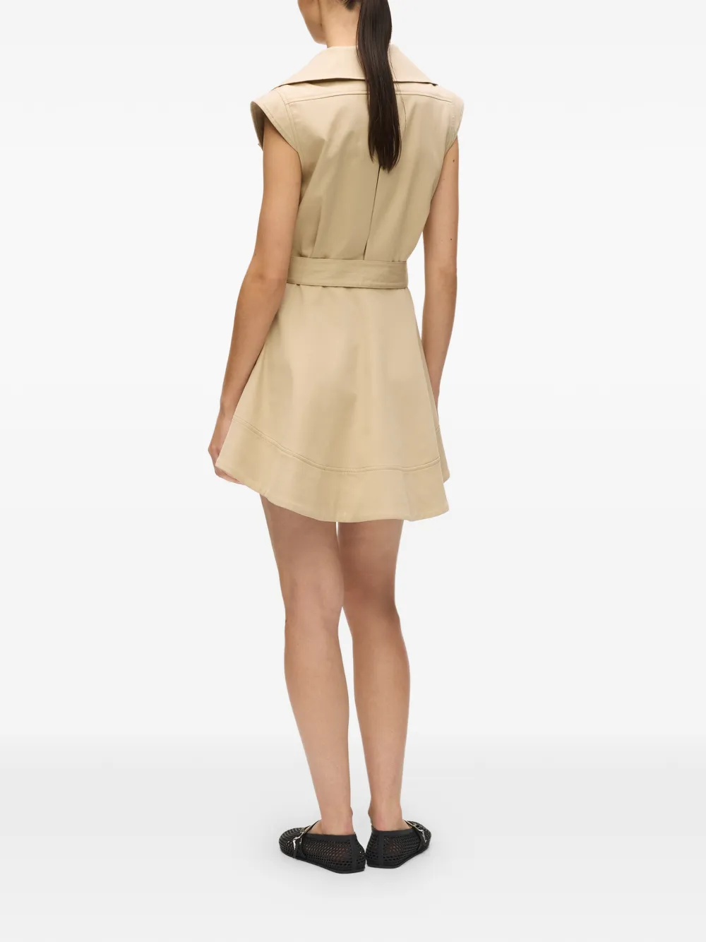 Karl Lagerfeld Mini-jurk met dubbele rij knopen Beige
