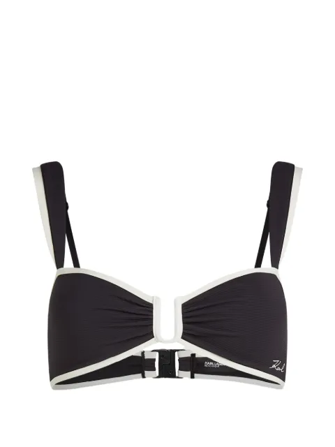 Karl Lagerfeld Signature bandeau bikini top
