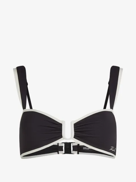 Karl Lagerfeld Signature bandeau bikini top