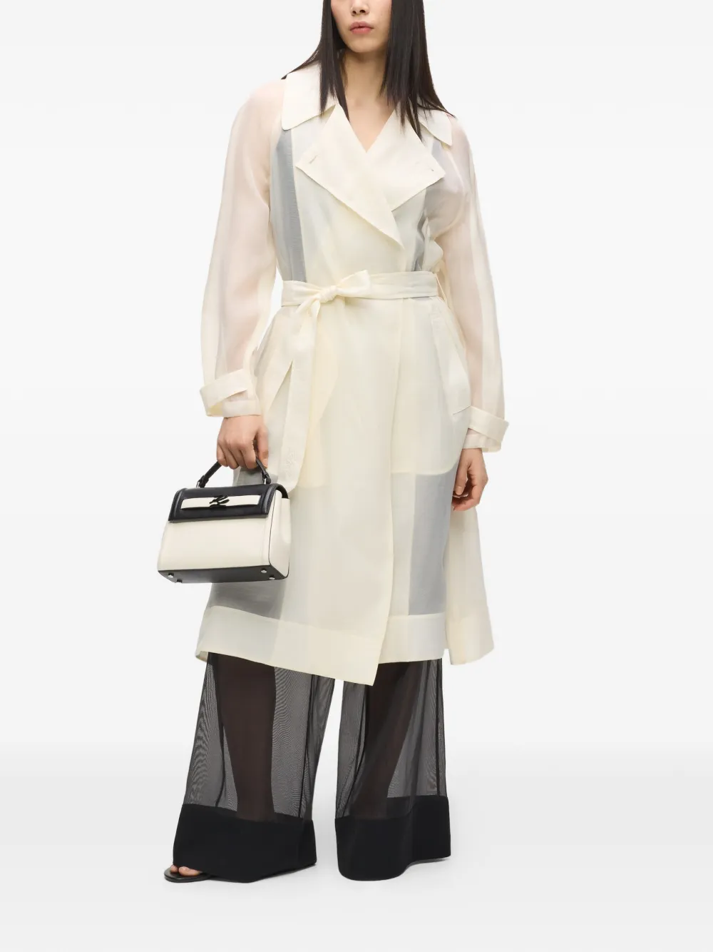 Karl Lagerfeld Organza trenchcoat Beige