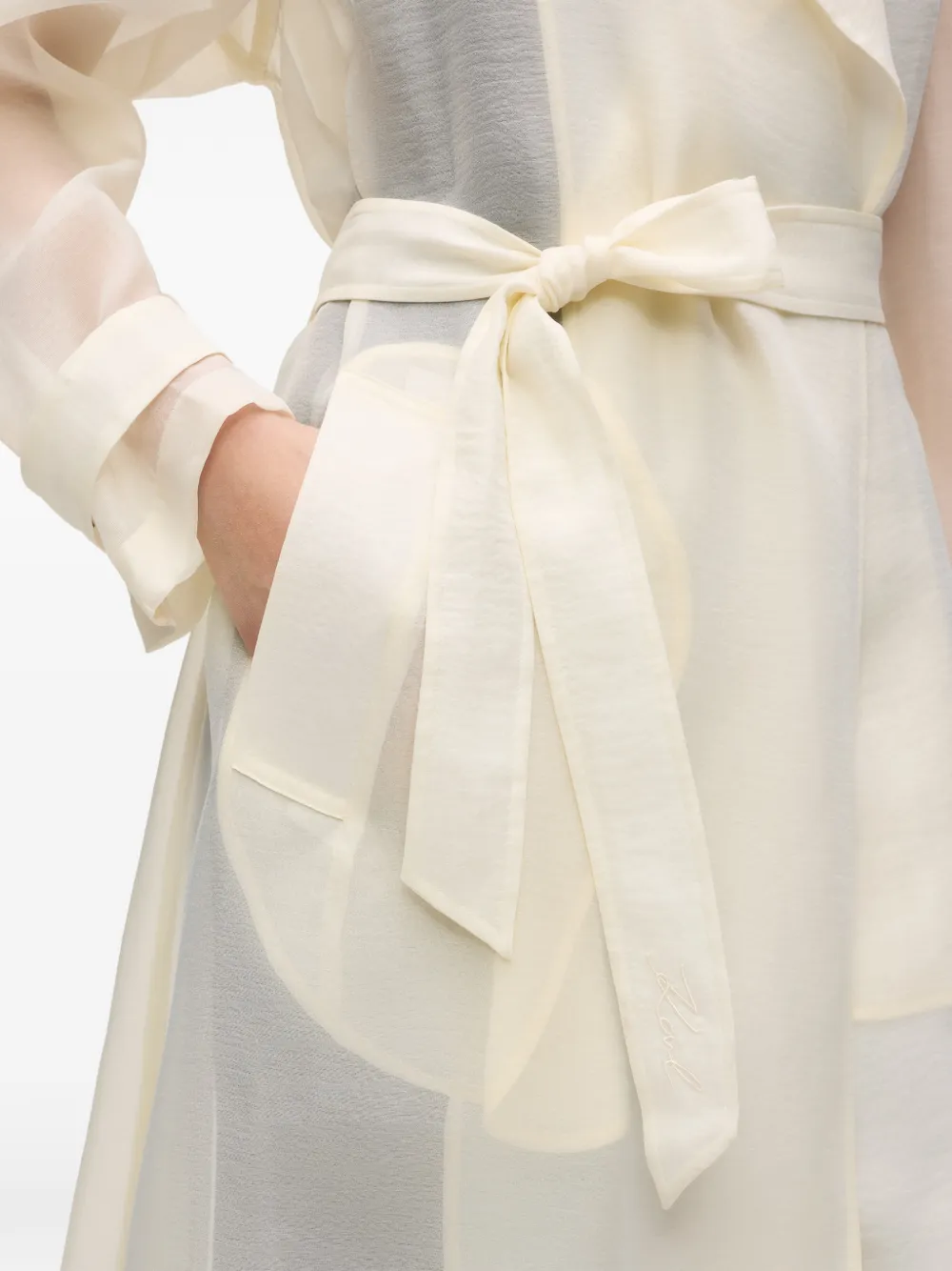 Karl Lagerfeld Organza trenchcoat Beige