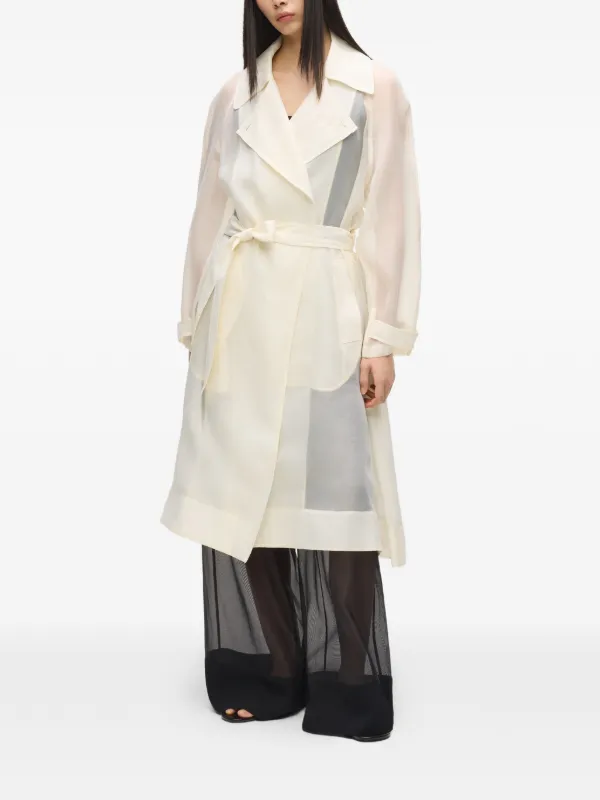 Karl Lagerfeldロングケープコート Karl Lagerfeld Organza Trench Coat | Neutrals | FARFETCH JO