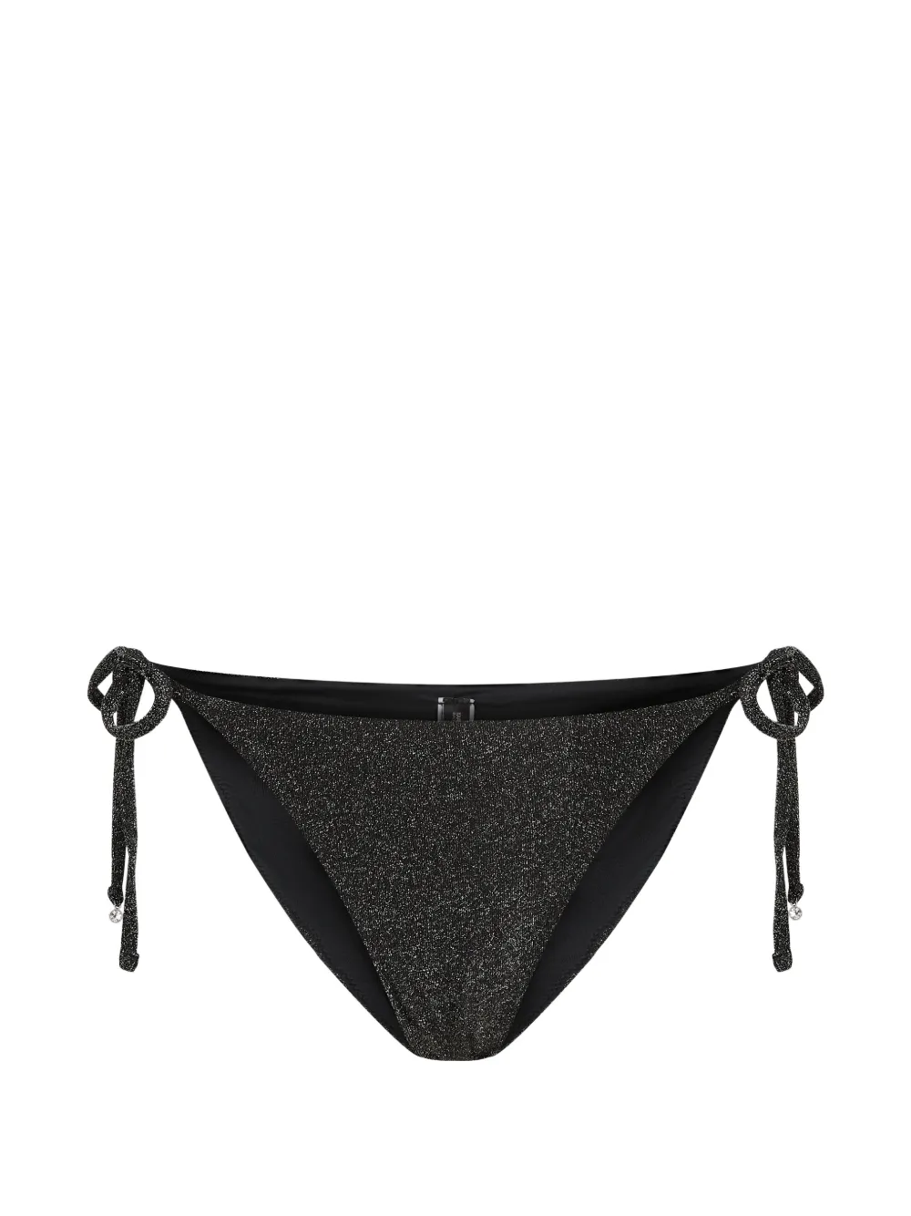 Karl Lagerfeld Signature lurex bikinislip Zwart