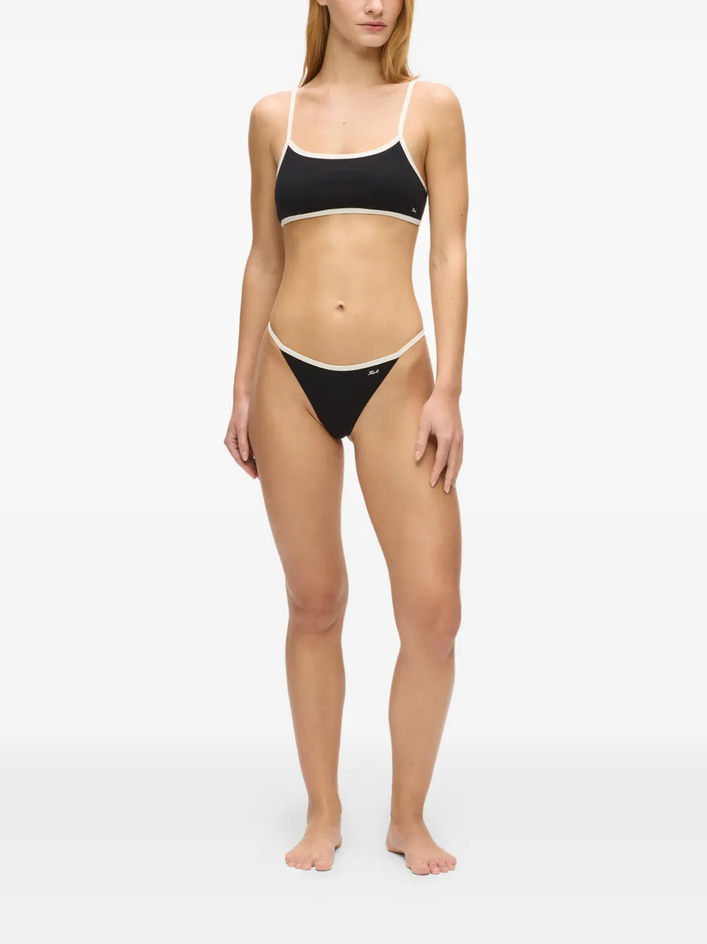 Karl Lagerfeld Signature bandeau bh Zwart