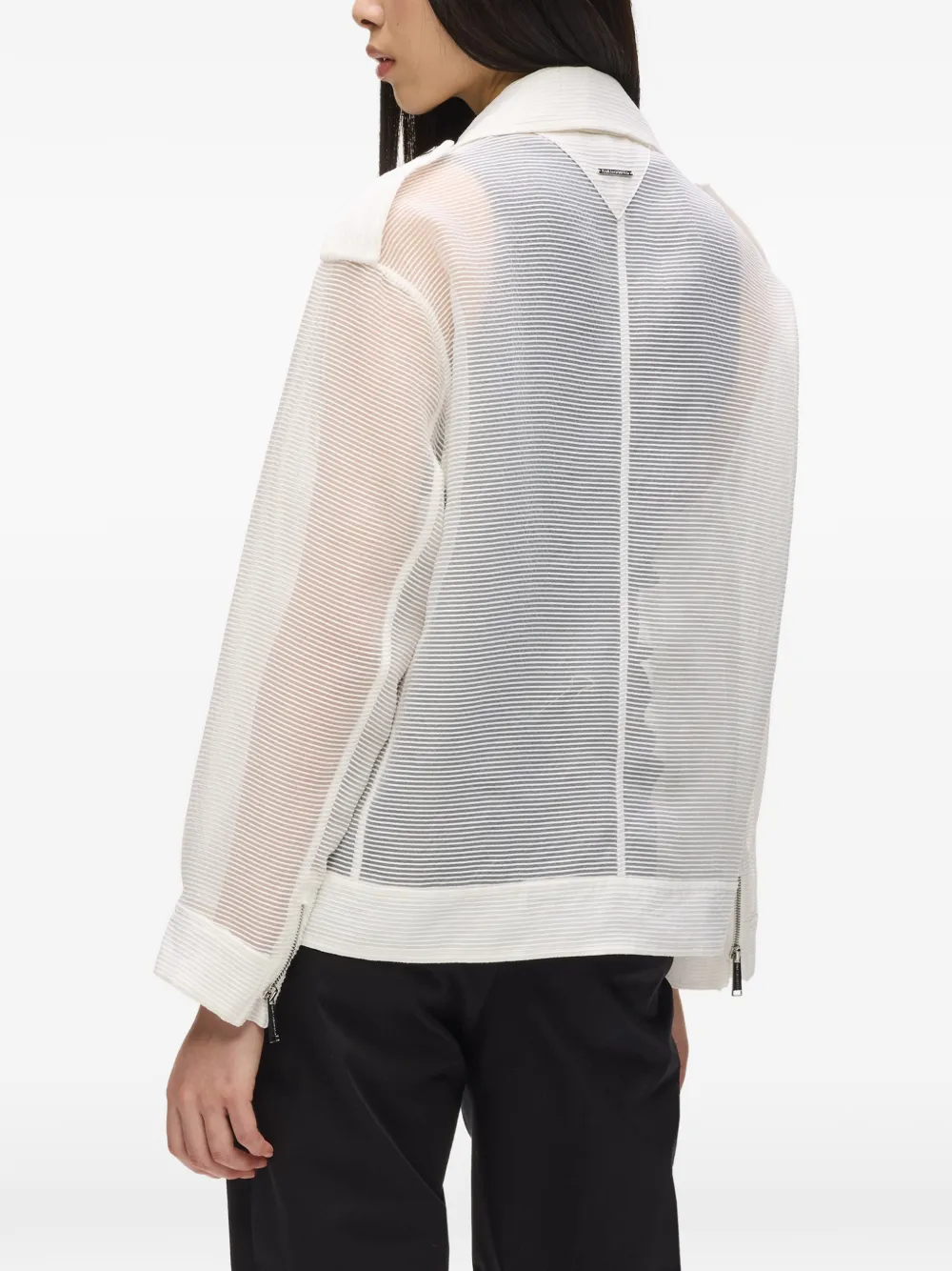 Karl Lagerfeld Leren bikerjack Wit