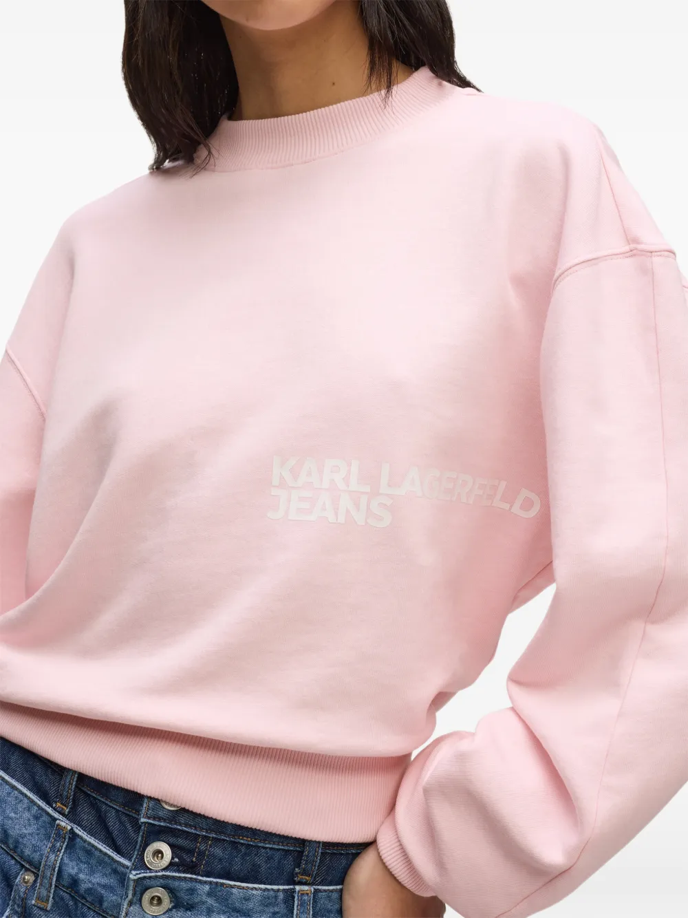 Karl Lagerfeld Jeans Sweater met logo Roze