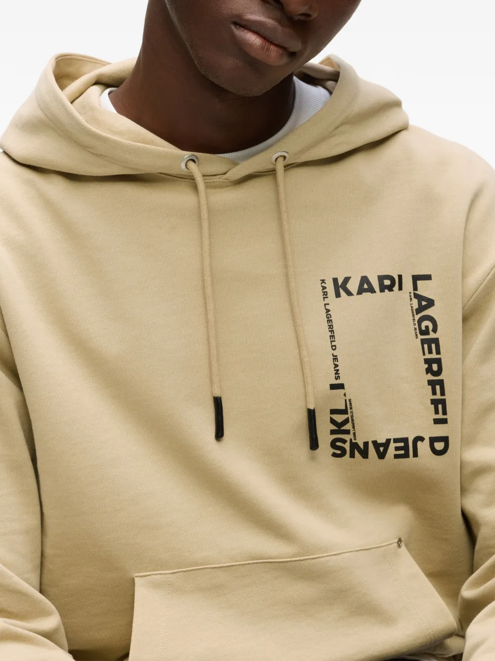 Karl Lagerfeld Jeans Hoodie met logo Beige