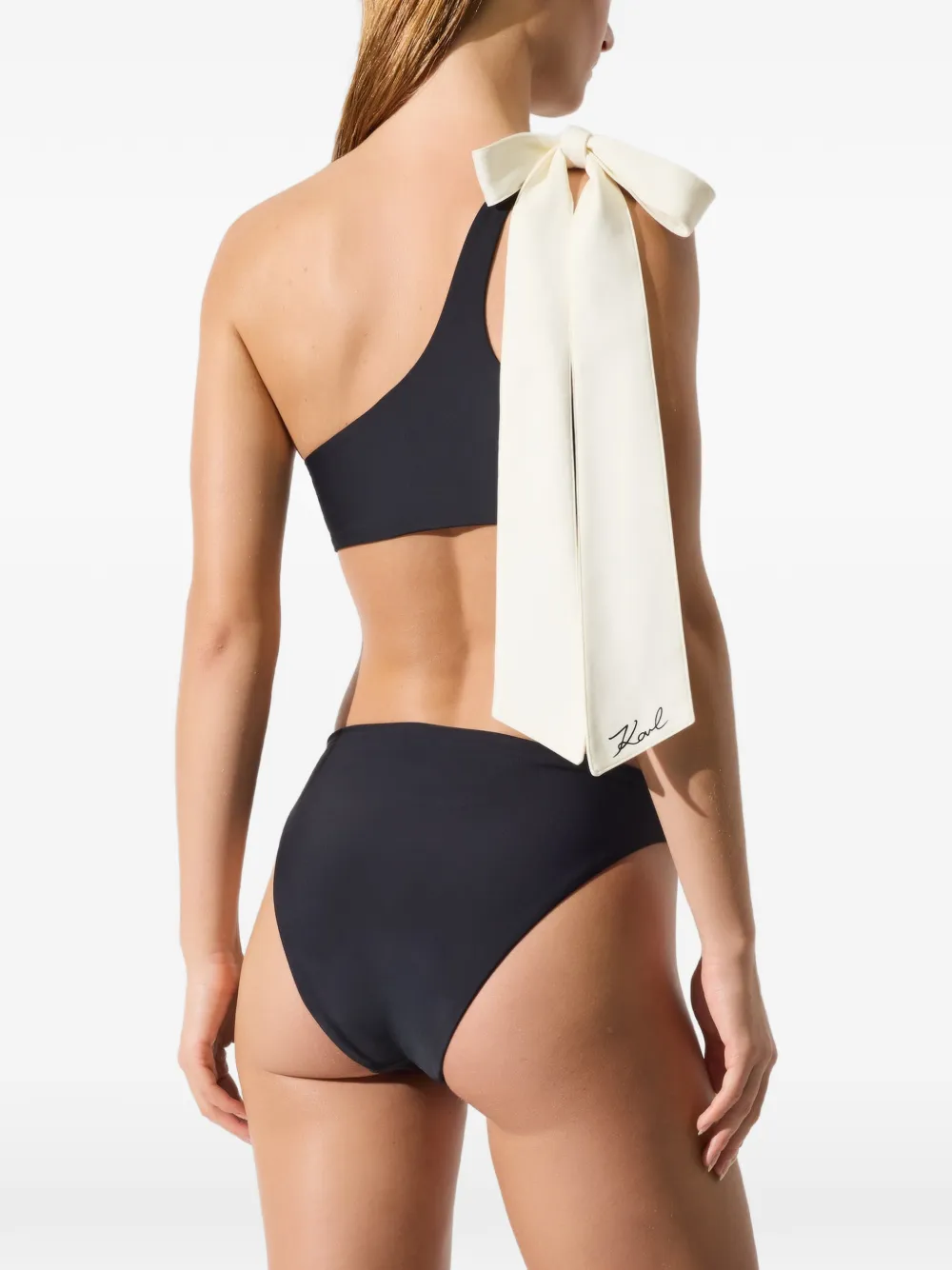 Karl Lagerfeld Bikinibroek met strikdetail Zwart