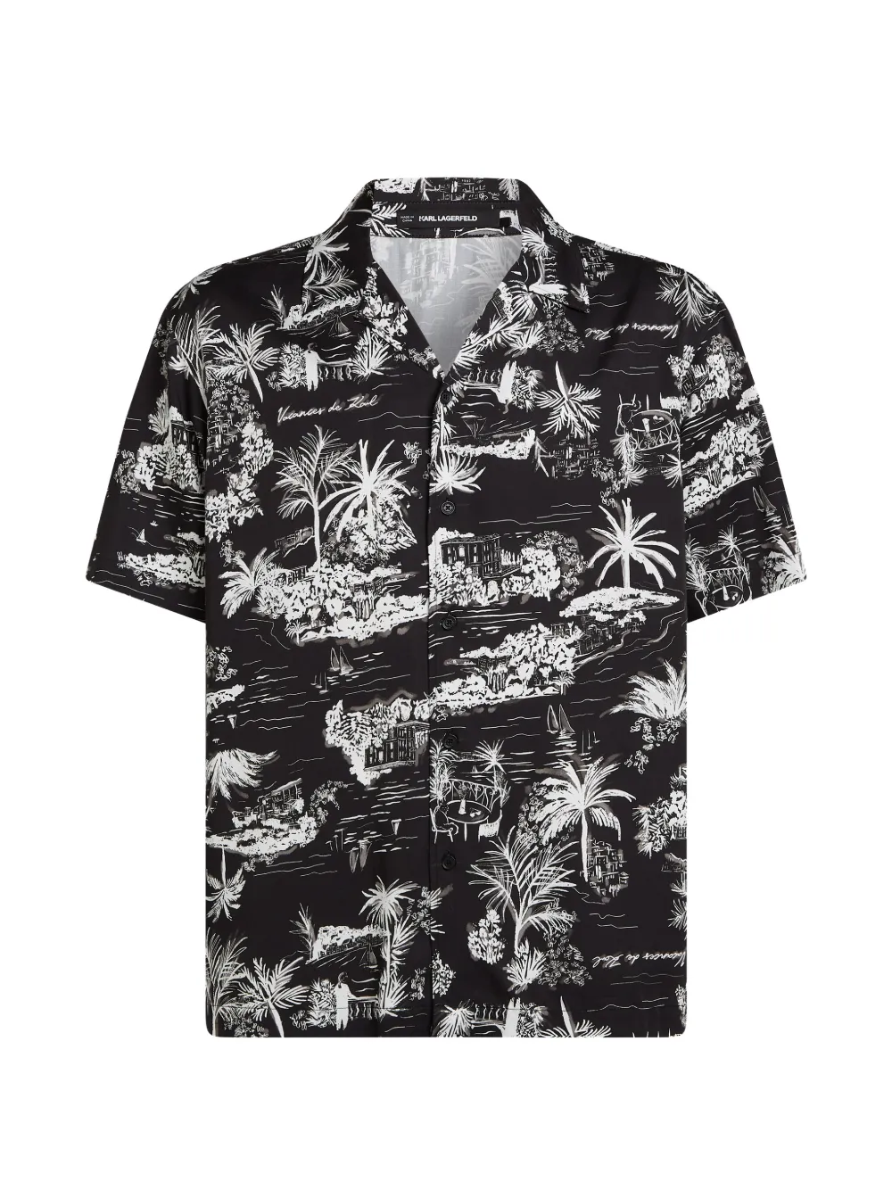 Karl Lagerfeld Hemd mit Vacances-Print - Schwarz