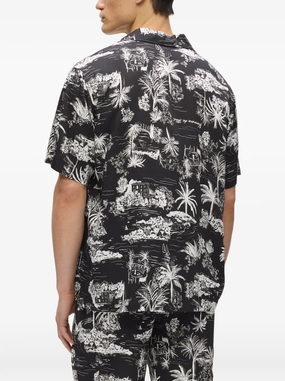 Karl Lagerfeld Overhemd met print Zwart