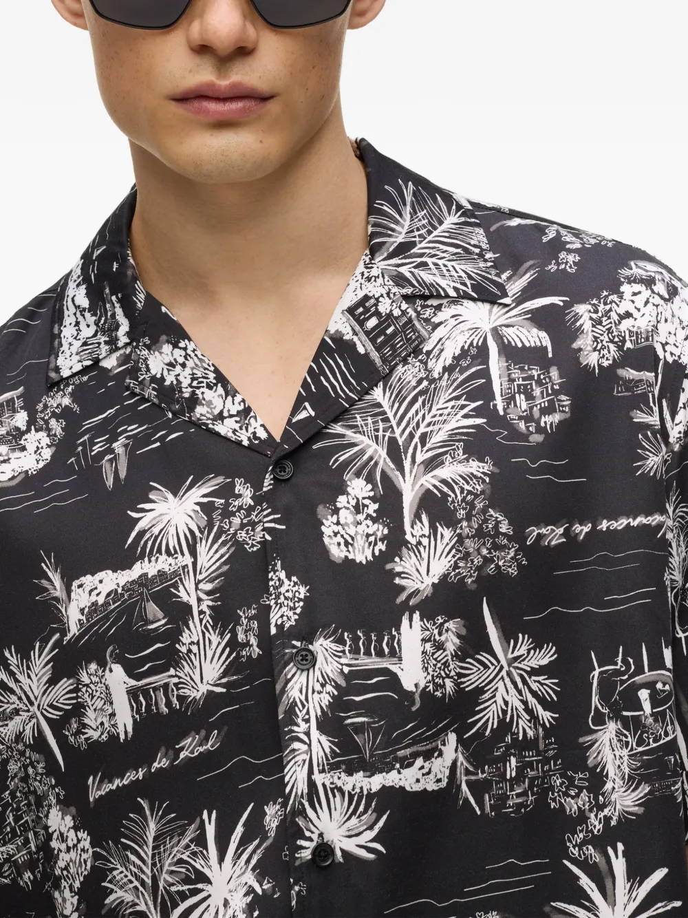 Karl Lagerfeld Overhemd met print Zwart