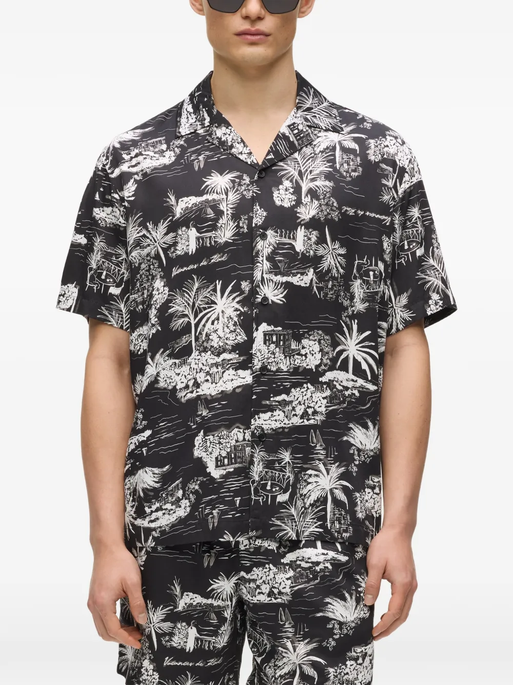 Karl Lagerfeld Overhemd met print Zwart