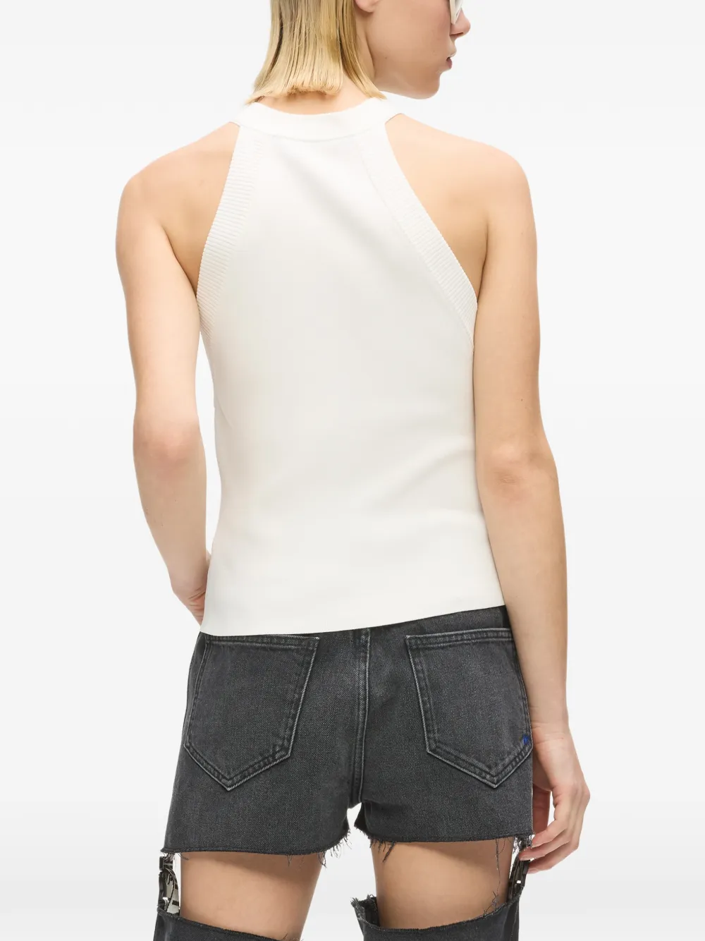 Karl Lagerfeld Jeans Tanktop met logo Wit