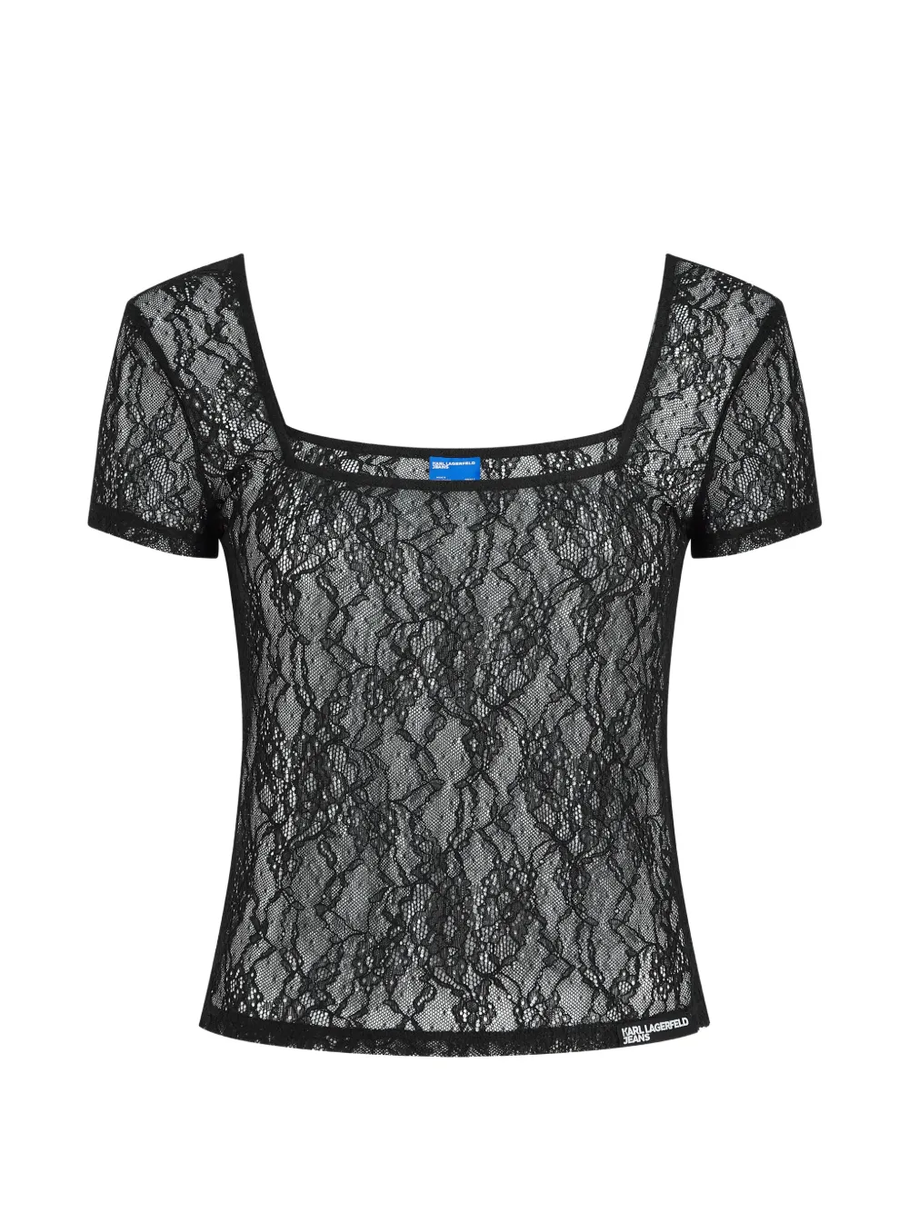 Karl Lagerfeld Jeans Blusa con scollo quadrato - Nero