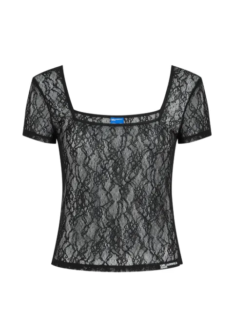 lace square-neck blouse