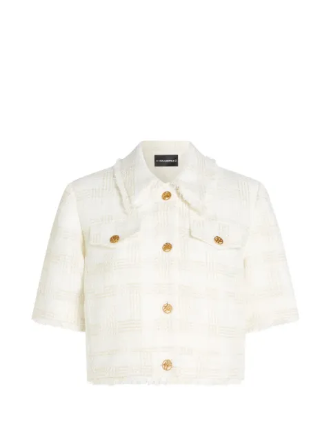 Karl Lagerfeld chamarra de tweed con botones