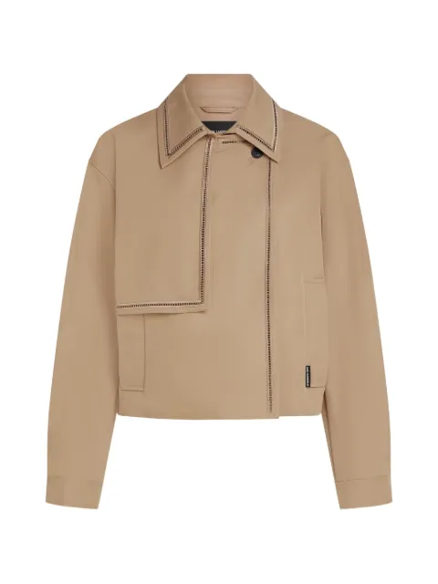 Karl Lagerfeld gabardina corta con aberturas