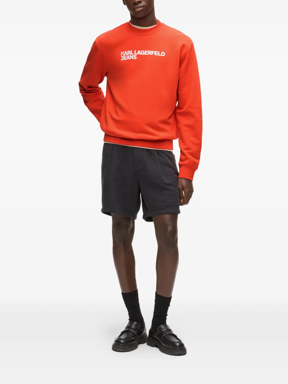 Karl Lagerfeld Jeans Sweater met logoprint Oranje