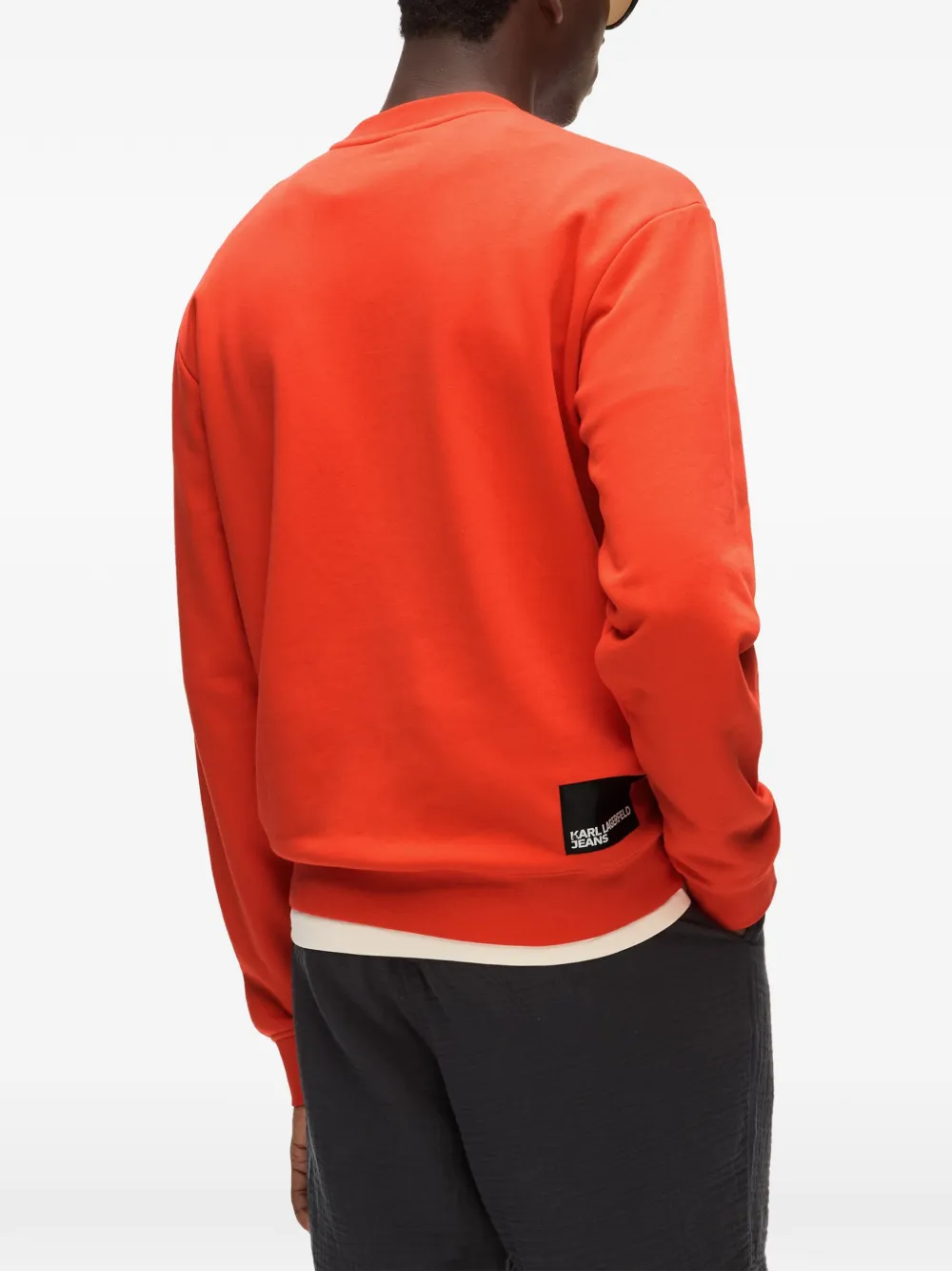 Karl Lagerfeld Jeans Sweater met logoprint Oranje