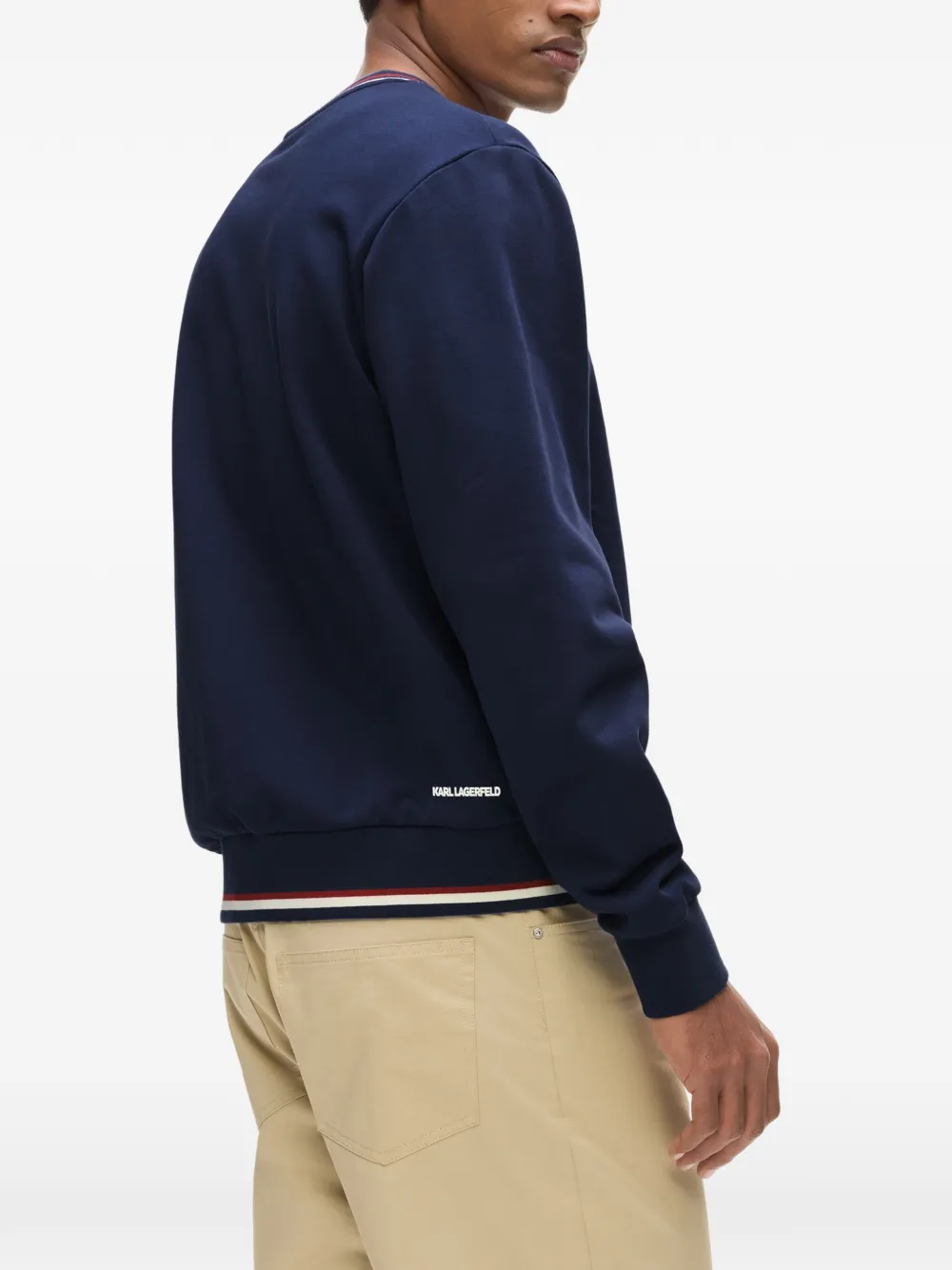 Karl Lagerfeld Gestreepte Ikon sweater Blauw