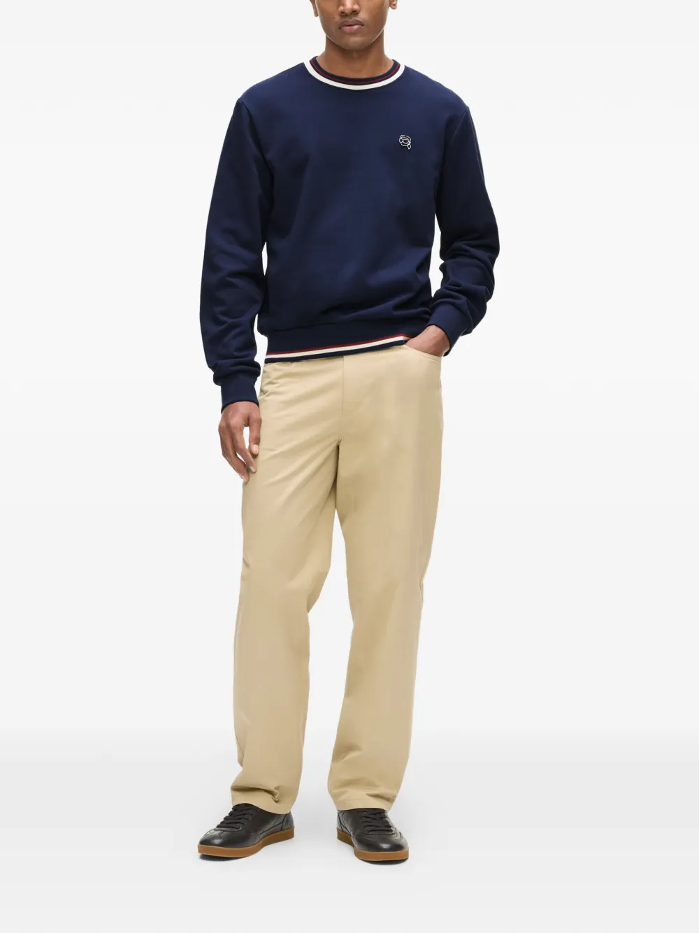 Karl Lagerfeld Gestreepte Ikon sweater Blauw
