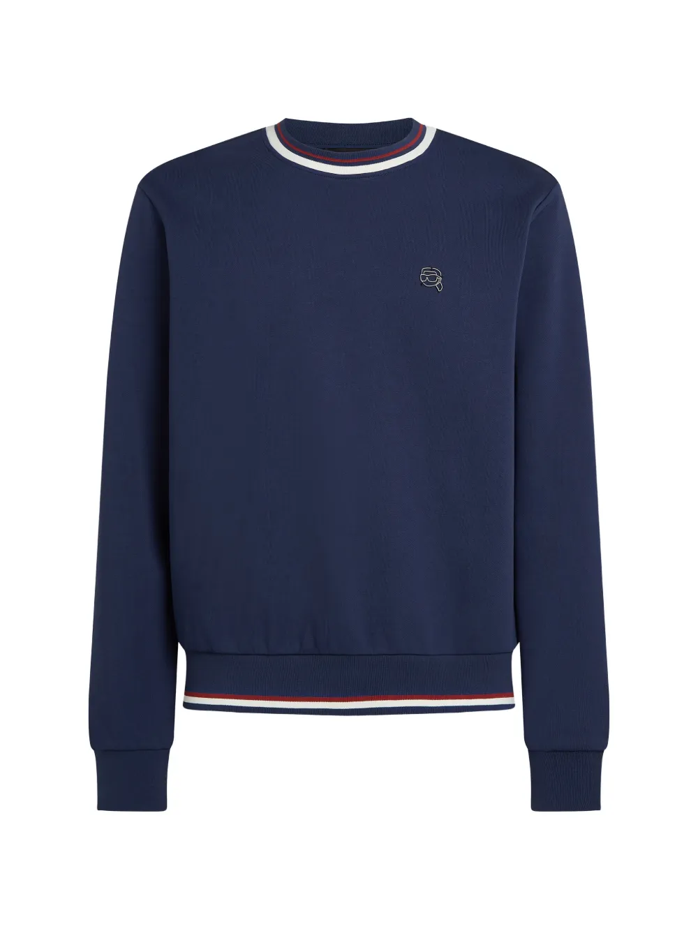 Karl Lagerfeld Felpa Ikon a righe - Blu