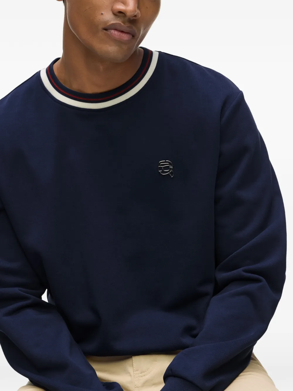 Karl Lagerfeld Gestreepte Ikon sweater Blauw