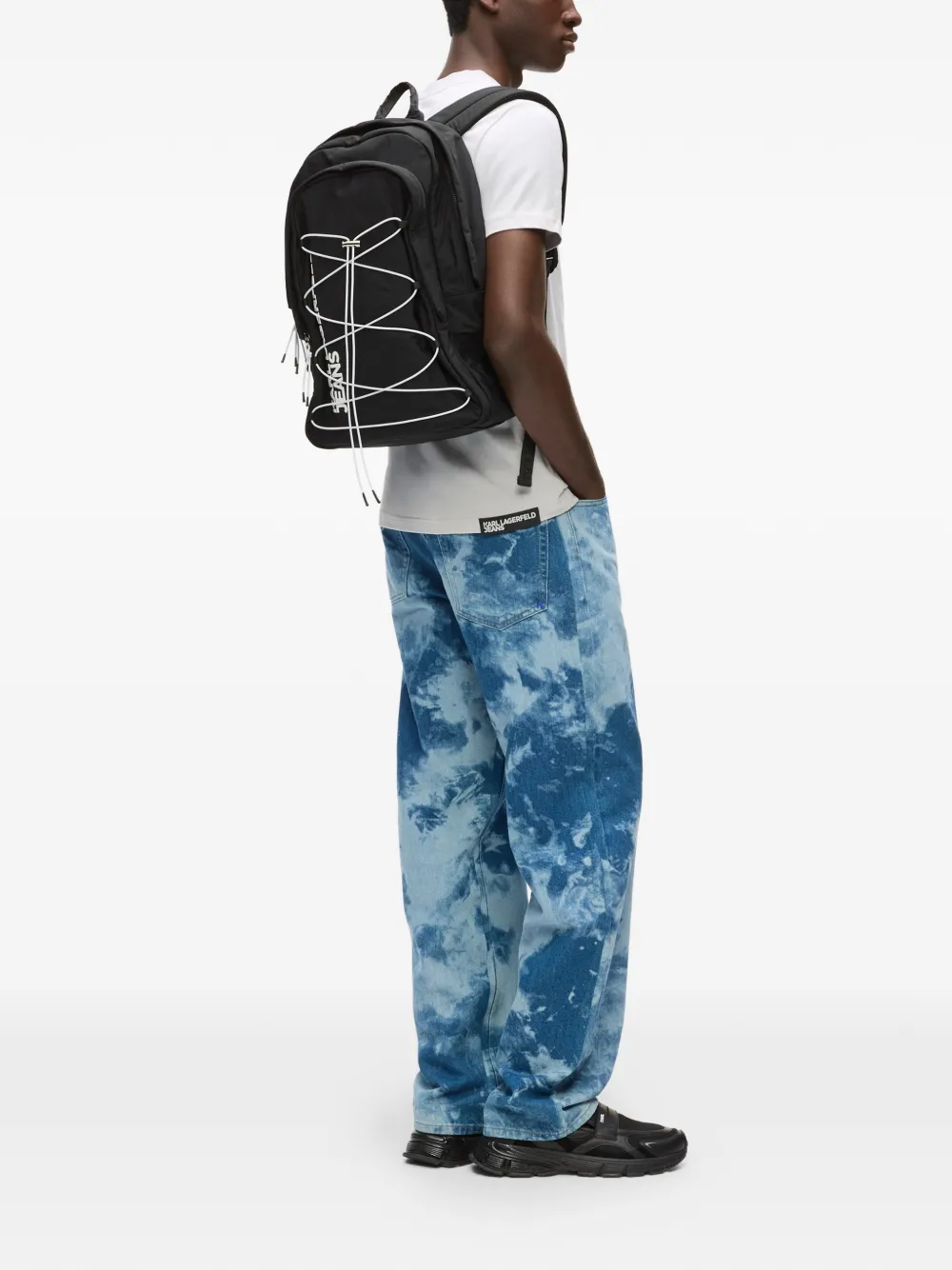  Karl Lagerfeld Jeans String Utility Backpack - Black 