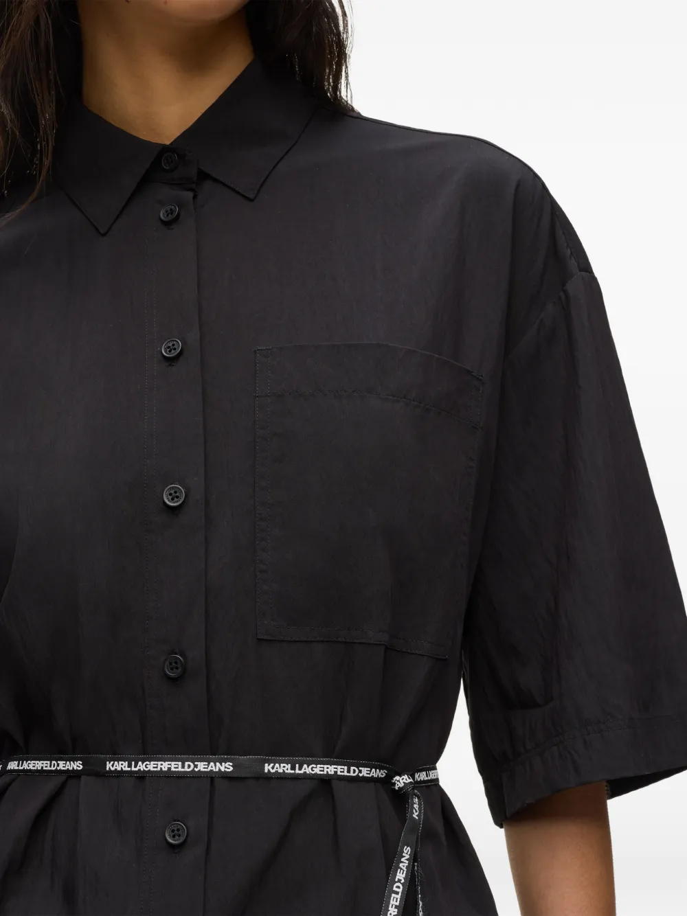 Karl Lagerfeld Jeans Blouse met korte mouwen Zwart
