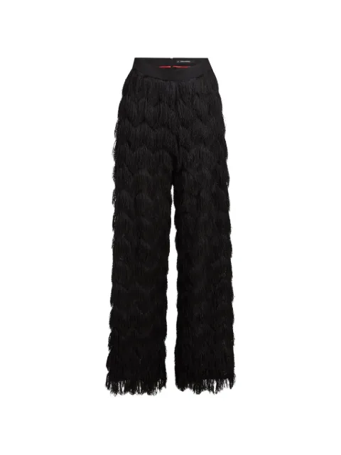 Karl Lagerfeld Karl Studio logo-detail fringe trousers