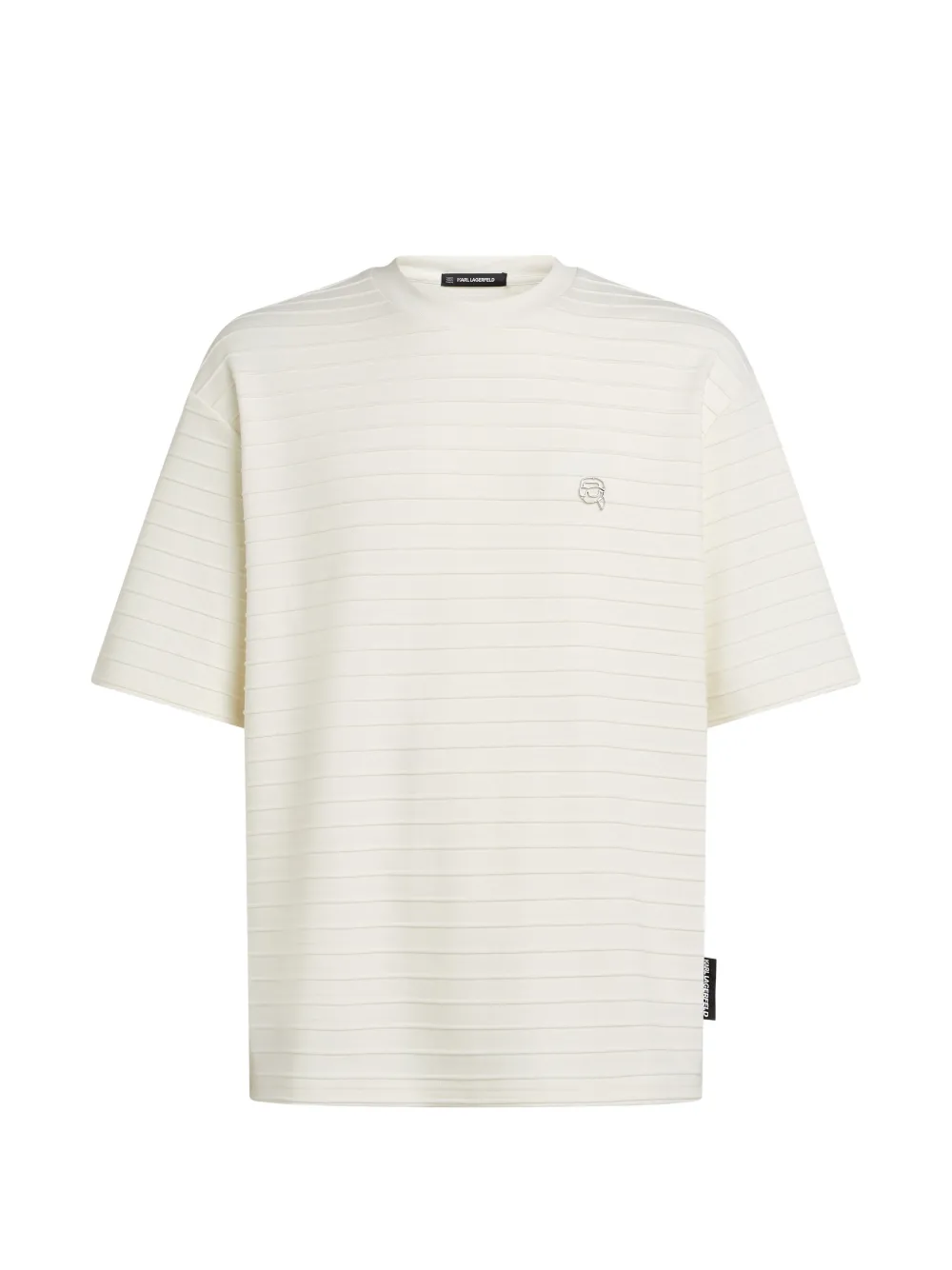 Karl Lagerfeld T-shirt Ikon a righe - Toni neutri
